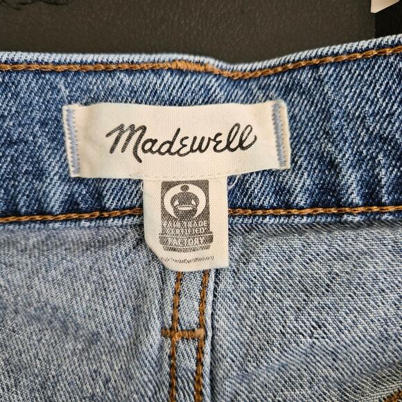 Madewell Blue Denim Cut-Off High Waist Jean Short Shorts | Women's 23 - Picture 13 of 15